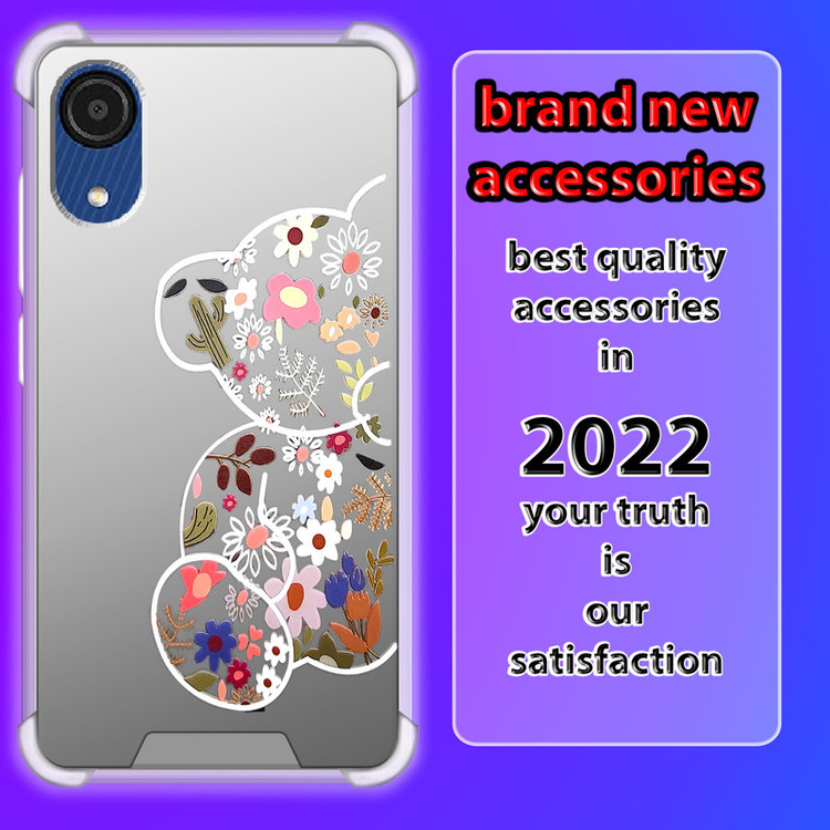 کاور لاین کینگ مدل آینه ایی نشکن طرح خرس مناسب برای گوشی موبایل سامسونگ Galaxy A03 Core