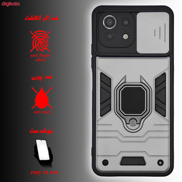کاور آیرون من مدل BATMAN III مناسب برای گوشی موبایل شیائومی Redmi Mi 11 Lite همراه با قلم لمسی