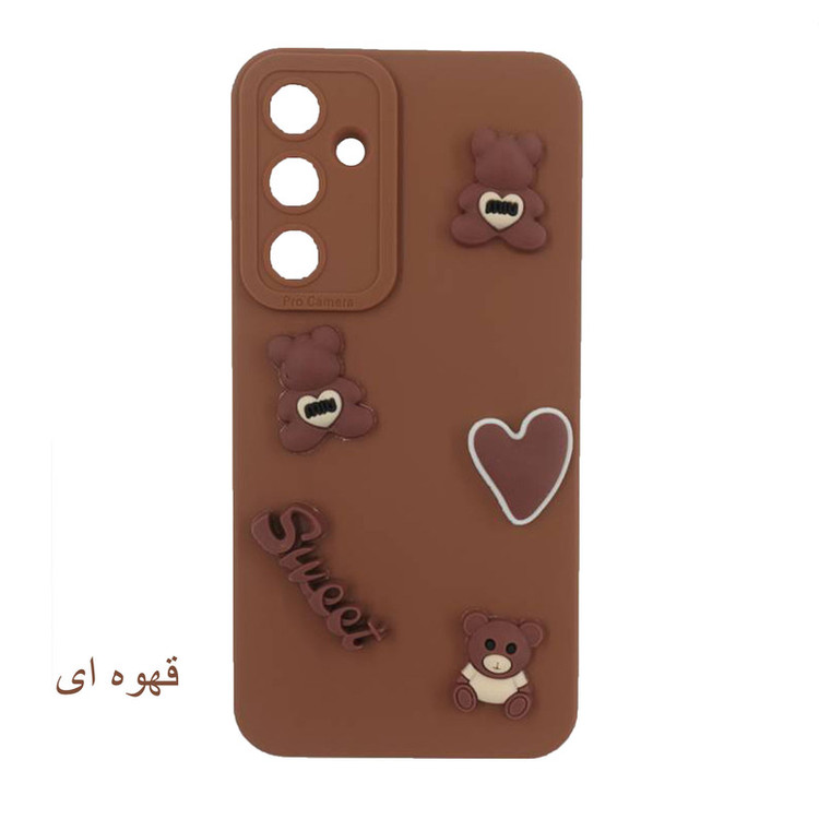 کاور لیمیا مدل عروسکی لنزدار ژله ای طرح Sweet مناسب برای گوشی موبایل سامسونگ Galaxy A15 به همراه بند آویز