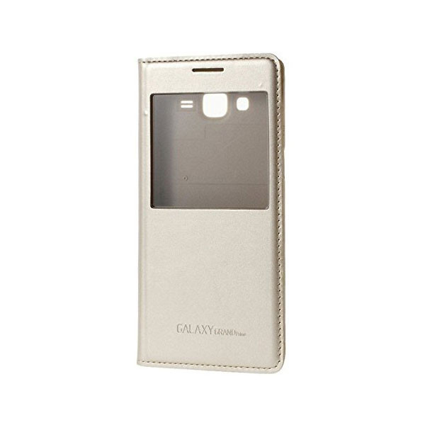 کیف کلاسوری مدل چرمی S View Cover مناسب برای گوشی موبایل سامسونگ Galaxy J2 Prime / G530 / Grand Prime
