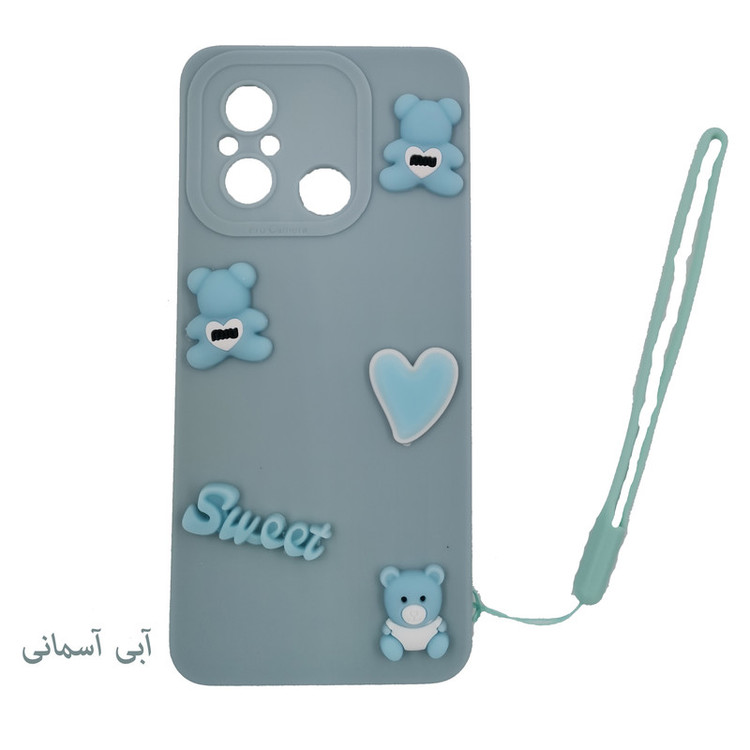 کاور لیمیا مدل عروسکی لنزدار ژله ای طرح Sweet مناسب برای گوشی موبایل شیائومی Redmi 12C 4G به همراه بند آویز