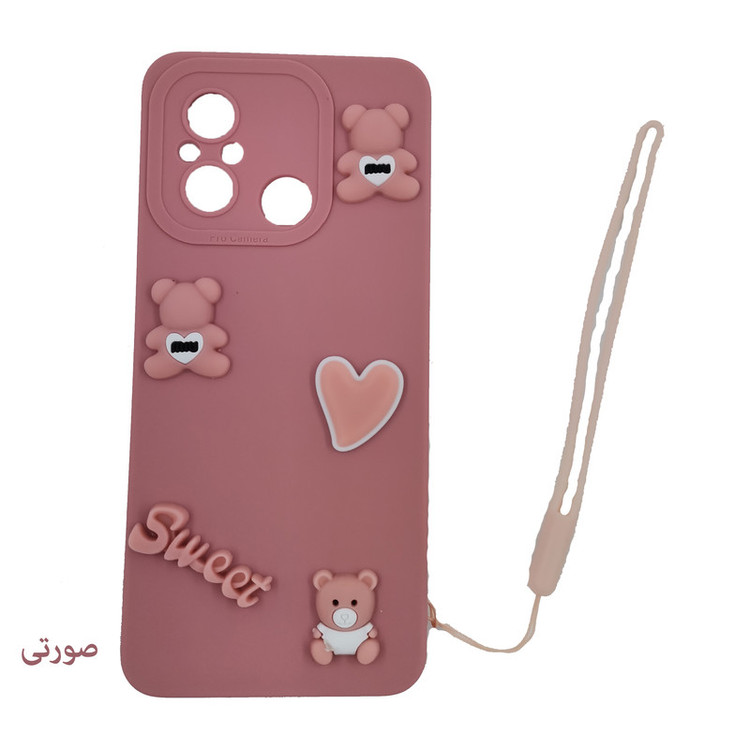 کاور لیمیا مدل عروسکی لنزدار ژله ای طرح Sweet مناسب برای گوشی موبایل شیائومی Redmi 12C 4G به همراه بند آویز
