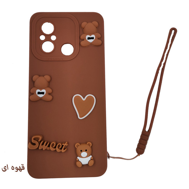 کاور لیمیا مدل عروسکی لنزدار ژله ای طرح Sweet مناسب برای گوشی موبایل شیائومی Redmi 12C 4G به همراه بند آویز