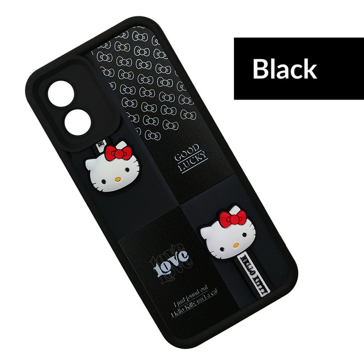 کاور موفی مدل Silicone Puffer Hello Kitty Strap مناسب برای گوشی موبایل موتورولا Moto E13 به همراه بند