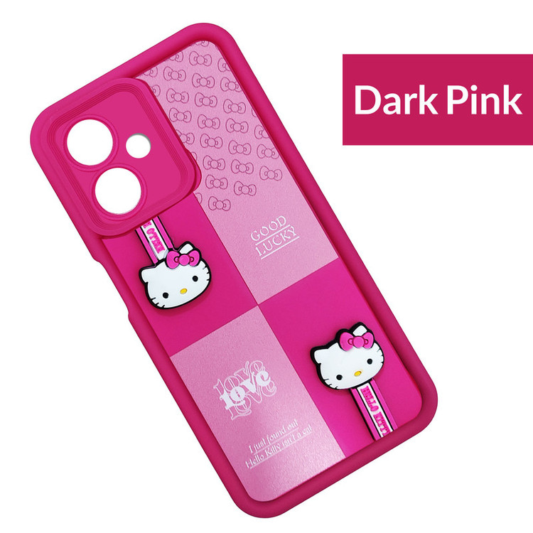 کاور موفی مدل Silicone Puffer Hello Kitty Strap مناسب برای گوشی موبایل شیائومی Poco F6 به همراه بند
