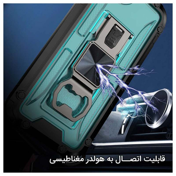 کاور آیرون من مدل Shock Proof مناسب برای گوشی موبایل اپل iPhone 13 Pro به همراه قلم لمسی