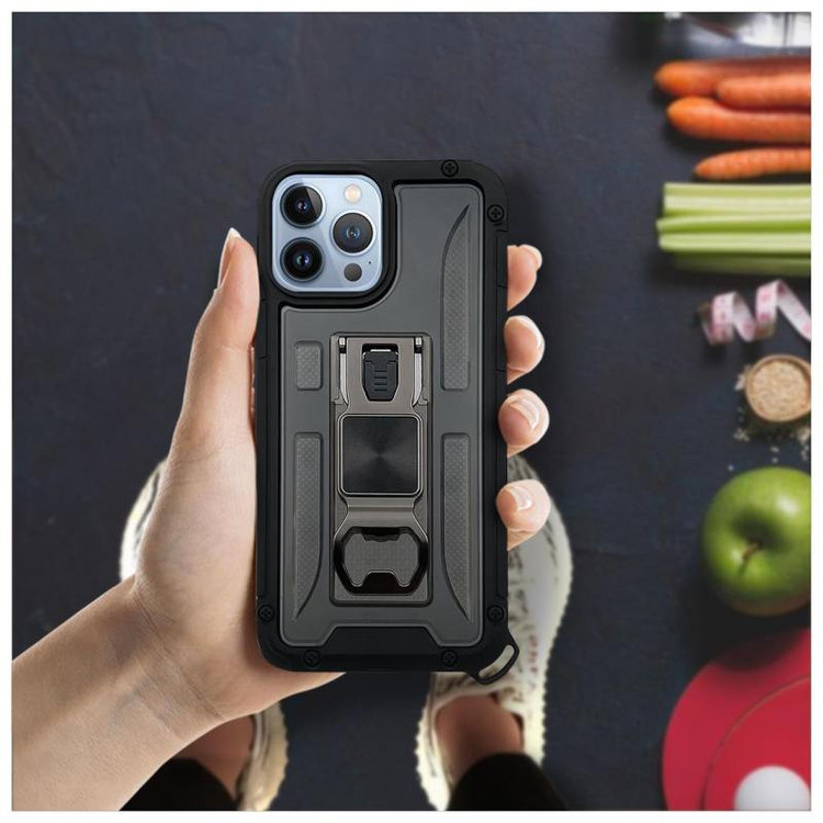 کاور آیرون من مدل Shock Proof مناسب برای گوشی موبایل اپل iPhone 13 Pro به همراه قلم لمسی