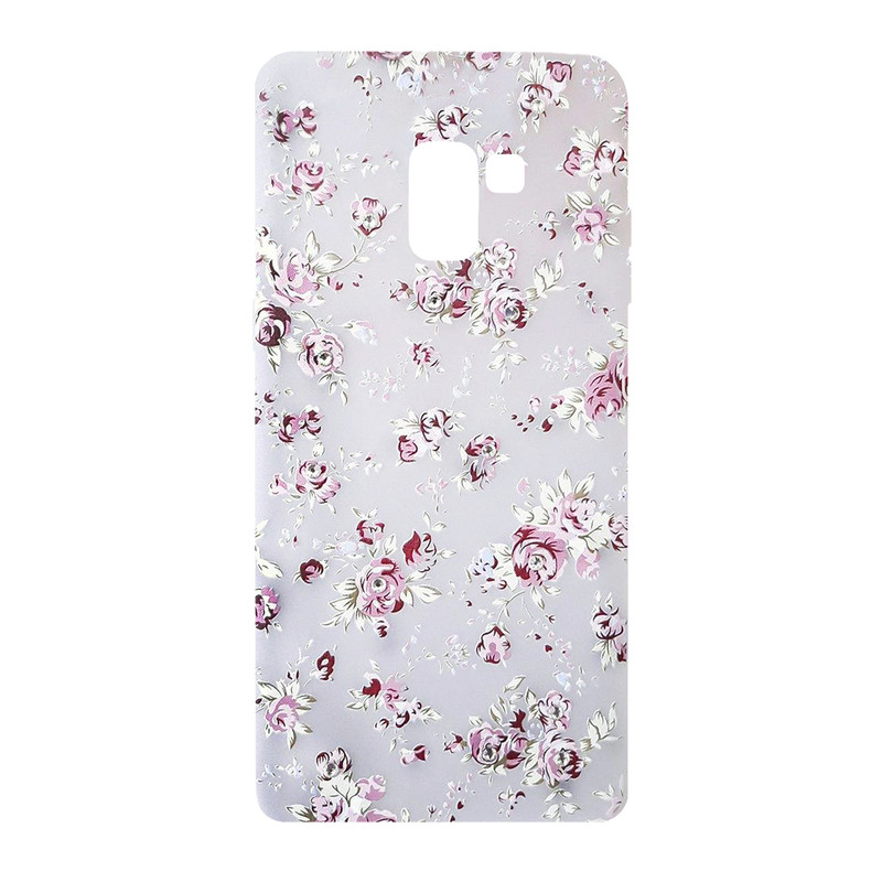کاور طرح گل مدل AM-A718-5 مناسب برای گوشی موبایل سامسونگ Galaxy A8 Plus /A730