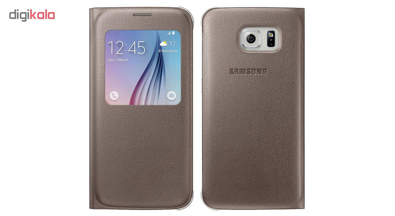 کیف کلاسوری مدل S View Cover مناسب برای گوشی موبایل سامسونگ Galaxy S6 Edge