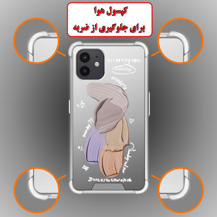 کاور لاین کینگ مدل آینه ایی نشکن طرح گواش مناسب برای گوشی موبایل اپل IPhone 11