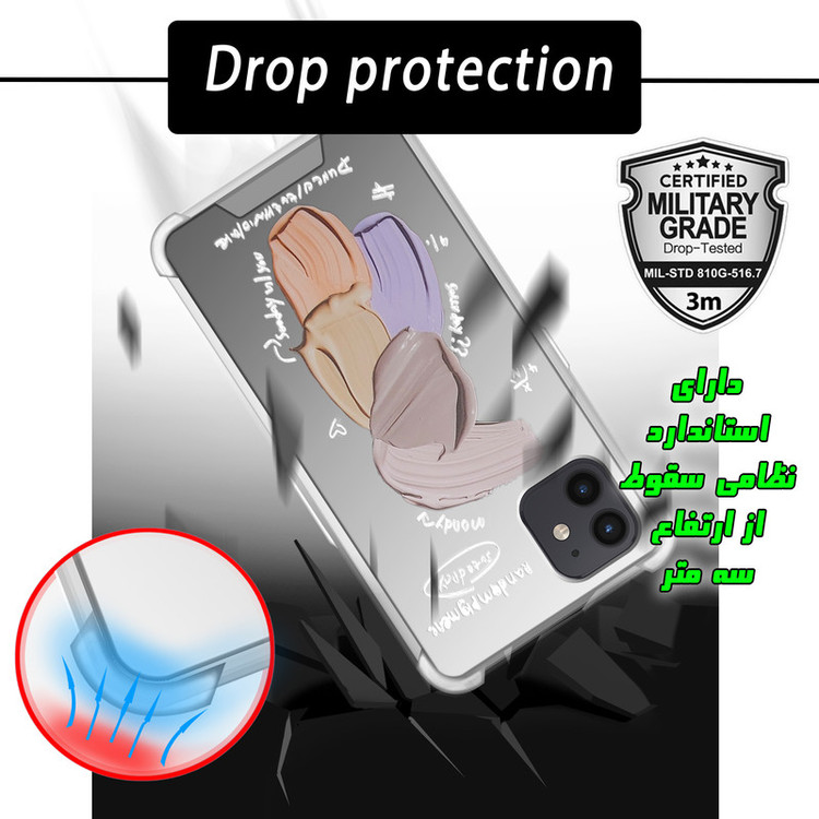 کاور لاین کینگ مدل آینه ایی نشکن طرح گواش مناسب برای گوشی موبایل اپل IPhone 11
