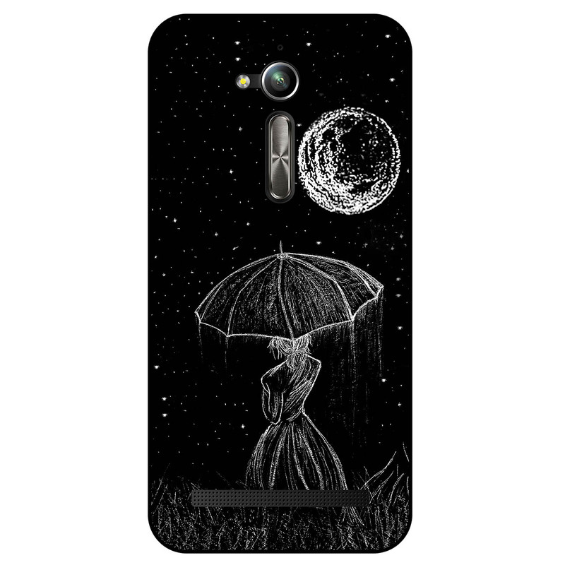 کاور مگافون طرح دختر و ماه مدل 1369 مناسب برای گوشی موبایل ایسوس Zenfone Go / ZB500KL