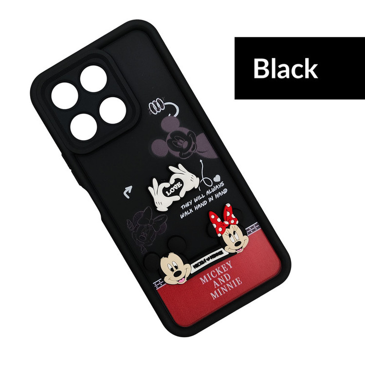 کاور موفی مدل Silicone Puffer Minni Mouse Strap مناسب برای گوشی موبایل شیائومی Poco X6 Pro به همراه بند