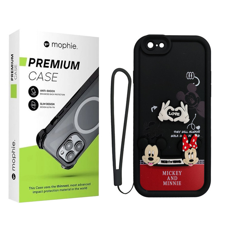 کاور موفی مدل Silicone Puffer Minni Mouse Strap مناسب برای گوشی موبایل اپل iPhone 7/8 به همراه بند