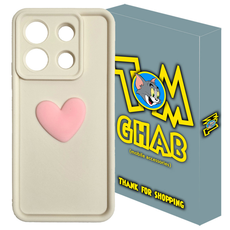 کاور تام قاب مدل سولید1 Heart مناسب برای گوشی موبایل شیائومی Redmi Note 13 4G