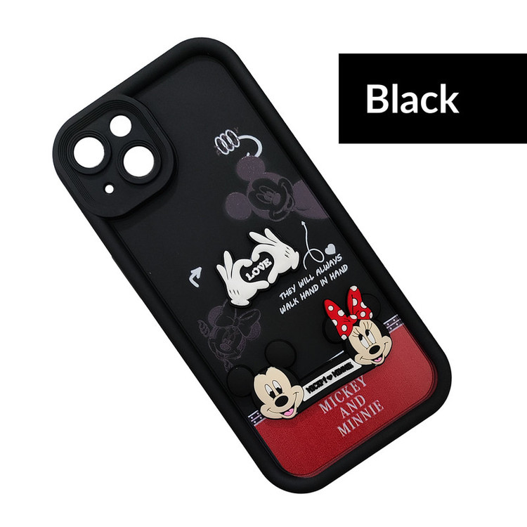کاور موفی مدل Silicone Puffer Minni Mouse Strap مناسب برای گوشی موبایل اپل iPhone 13 به همراه بند