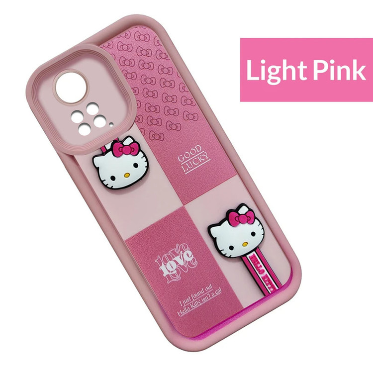 کاور موفی مدل Silicone Puffer Hello Kitty Strap مناسب برای گوشی موبایل شیائومی Redmi Note 11 Pro 4G / Note 12 Pro 4Gبه همراه بند