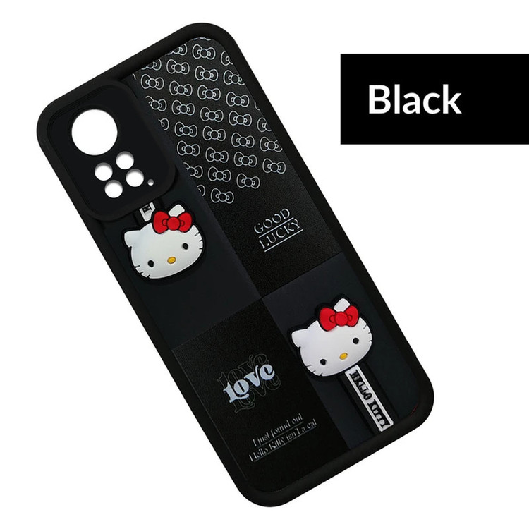 کاور موفی مدل Silicone Puffer Hello Kitty Strap مناسب برای گوشی موبایل شیائومی Redmi Note 11 Pro 4G / Note 12 Pro 4Gبه همراه بند