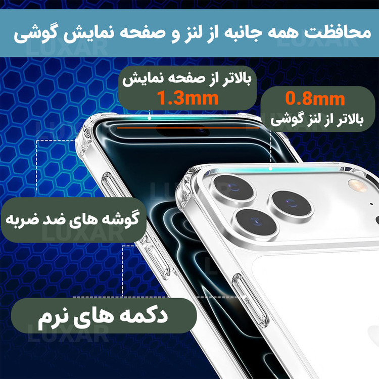 کاور لوکسار مدل 17promax _Unicom مناسب برای گوشی موبایل اپل iPhone 17 Pro Max