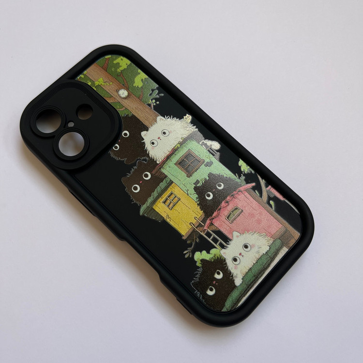 کاور مدل سولید طرح گربه های کیوت کد 557 مناسب برای گوشی موبایل اپل iPhone 16