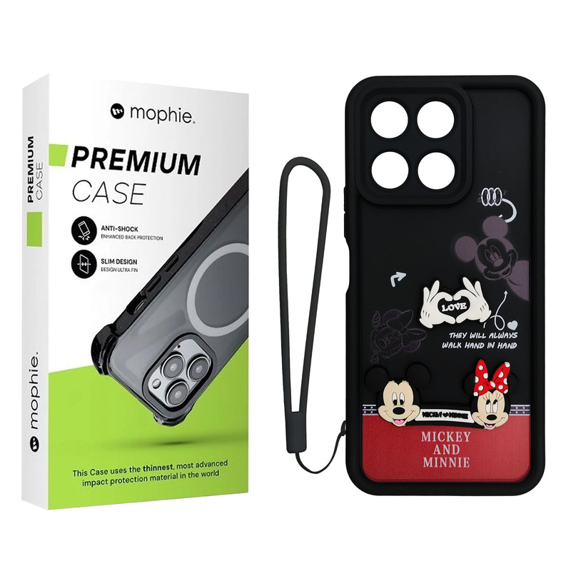 کاور موفی مدل Silicone Puffer Minni Mouse Strap مناسب برای گوشی موبایل آنر X8B به همراه بندآویز