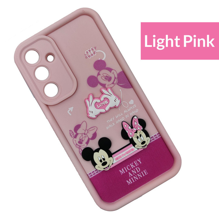 کاور موفی مدل Silicone Puffer Minni Mouse Strap مناسب برای گوشی موبایل سامسونگ Galaxy A34 به همراه بندآویز