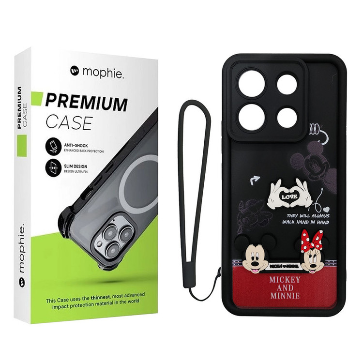 کاور موفی مدل Silicone Puffer Minni Mouse Strap مناسب برای گوشی موبایل شیائومی Redmi Note 13 Pro 5G / Poco X6 5G به همراه بند