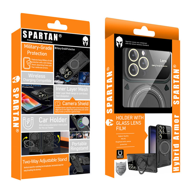 کاور اسپارتان مدل Hybrid Armor Strap مناسب برای گوشی موبایل اپل iPhone 13 Pro به همراه بند آویز