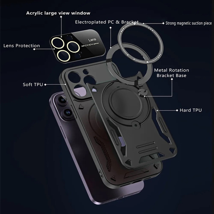 کاور اسپارتان مدل Hybrid Armor Strap مناسب برای گوشی موبایل اپل iPhone 13 Pro به همراه بند آویز