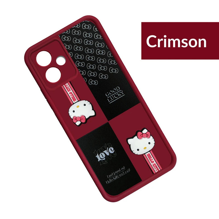 کاور موفی مدل Silicone Puffer Hello Kitty Strap مناسب برای گوشی موبایل شیائومی Redmi 13 / Poco M6 4G / Redmi Note 13R به همراه بند
