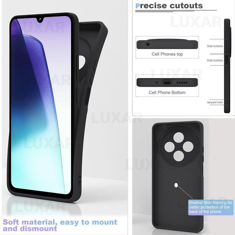 کاور لوکسار مدل redmi14c -silicone10 مناسب برای گوشی موبایل شیائومی Redmi 14C / Redmi 14R / Poco C75