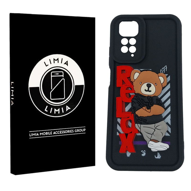 کاور لیمیا مدل سولید لنزدار طرح عروسکی برجسته مناسب برای گوشی موبایل شیائومی Redmi Note 11S/Note 11 4G
