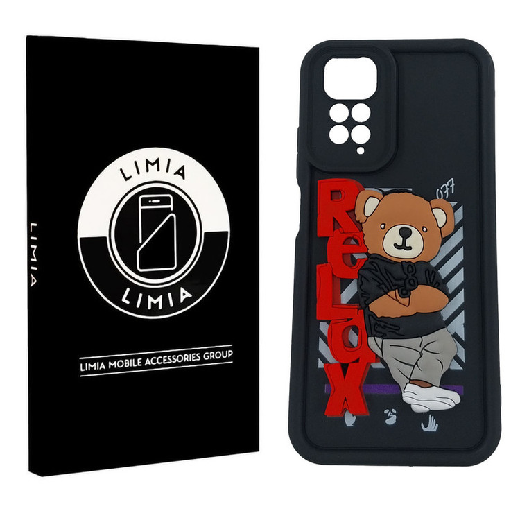 کاور لیمیا مدل سولید لنزدار طرح عروسکی برجسته مناسب برای گوشی موبایل شیائومی Redmi Note 11S/Note 11 4G