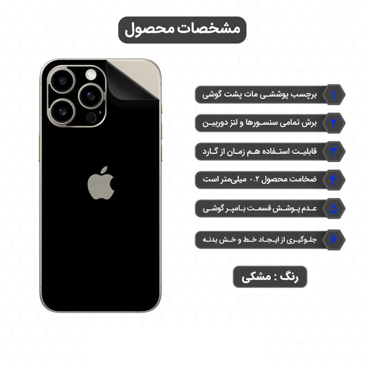 برچسب پوششی اینفینیتی مدل RG مناسب برای گوشی موبایل اپل iPhone SE 2022 به همراه محافظ صفحه نمایش