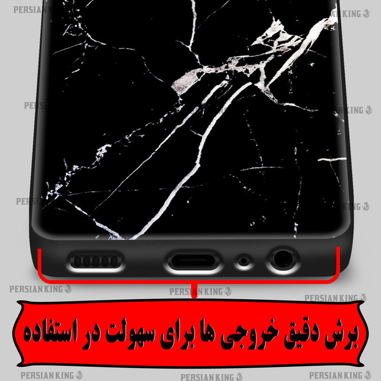 کاور پرشین کینگ مدل BLK Granit 22 مناسب برای گوشی موبایل سامسونگ Galaxy A22 4G به همراه پایه نگهدارنده