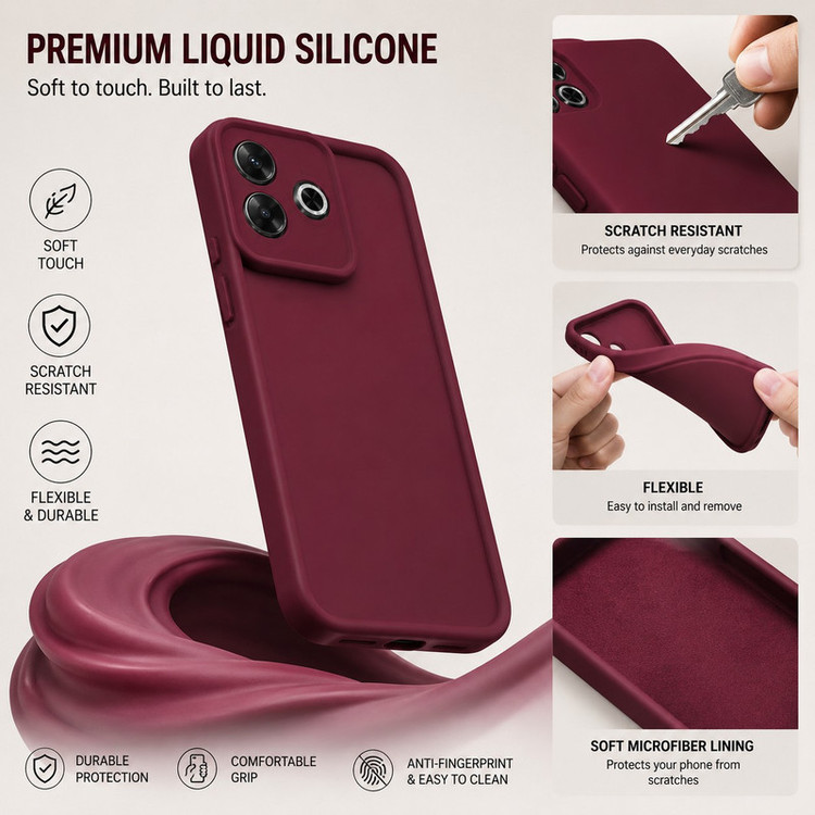 کاور گاردتک اساک مدل Silicone Puffer مناسب برای گوشی موبایل شیائومی Redmi 13X/ Redmi 13 4G