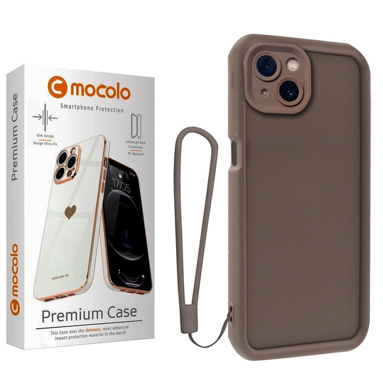 کاور موکولو مدل Silicone Puffer Strap مناسب برای گوشی موبایل اپل iPhone 13 Mini به همراه بندآویز