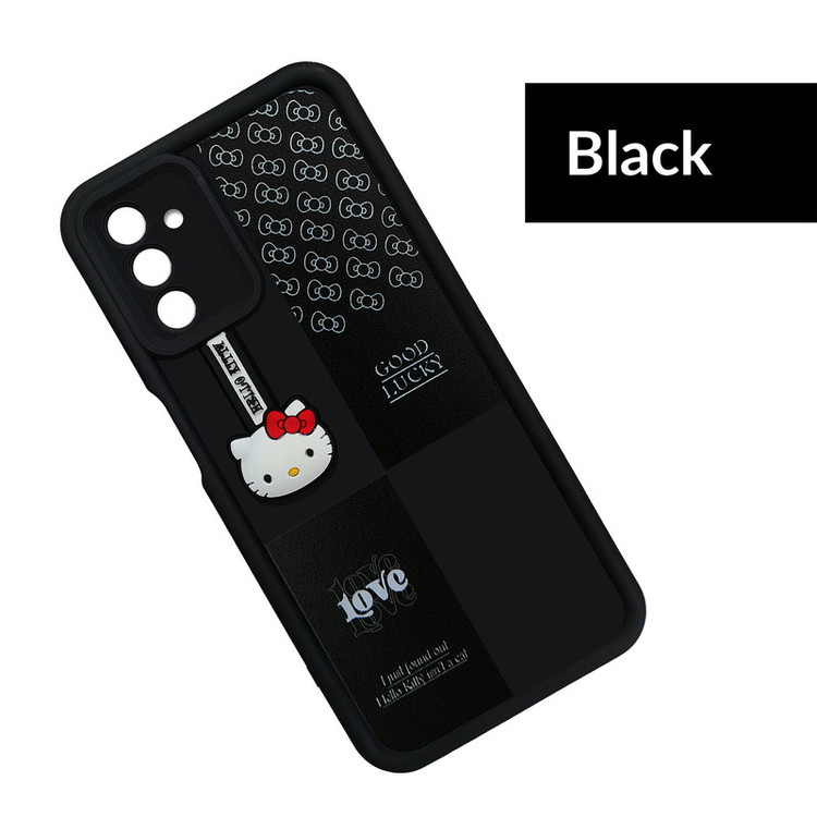 کاور موفی مدل Silicone Puffer Hello Kitty Strap مناسب برای گوشی موبایل سامسونگ Galaxy A15 به همراه بند