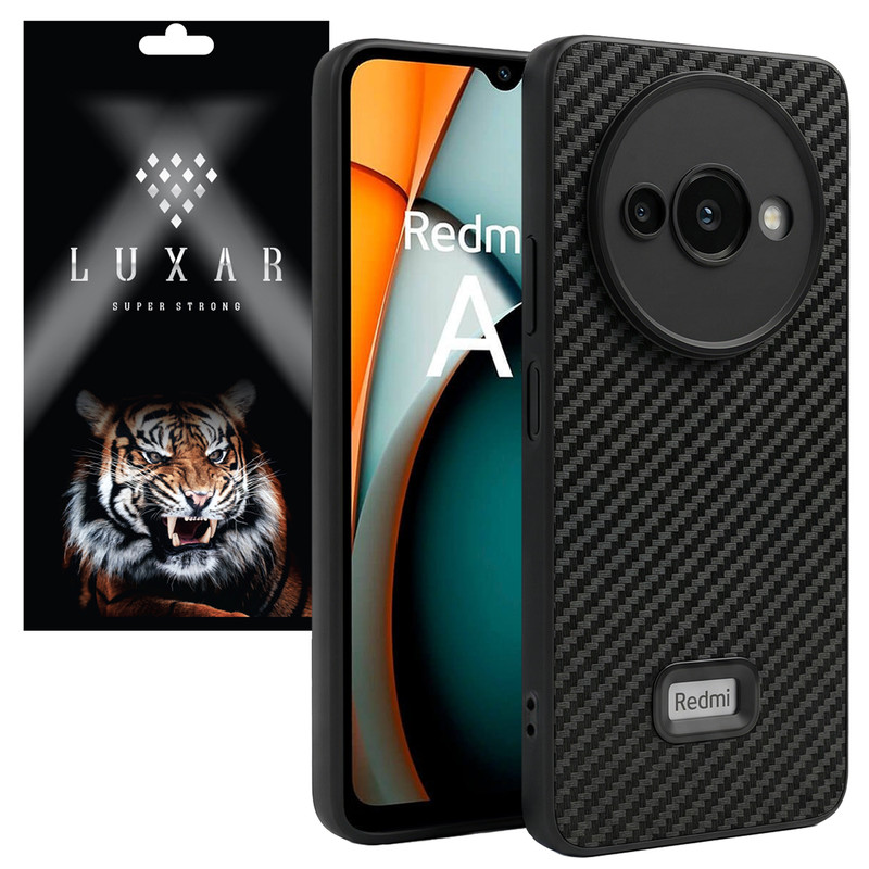 کاور لوکسار مدل redmia3 _Carbon Line مناسب برای گوشی موبایل شیائومی Redmi A3 / A3X 4G
