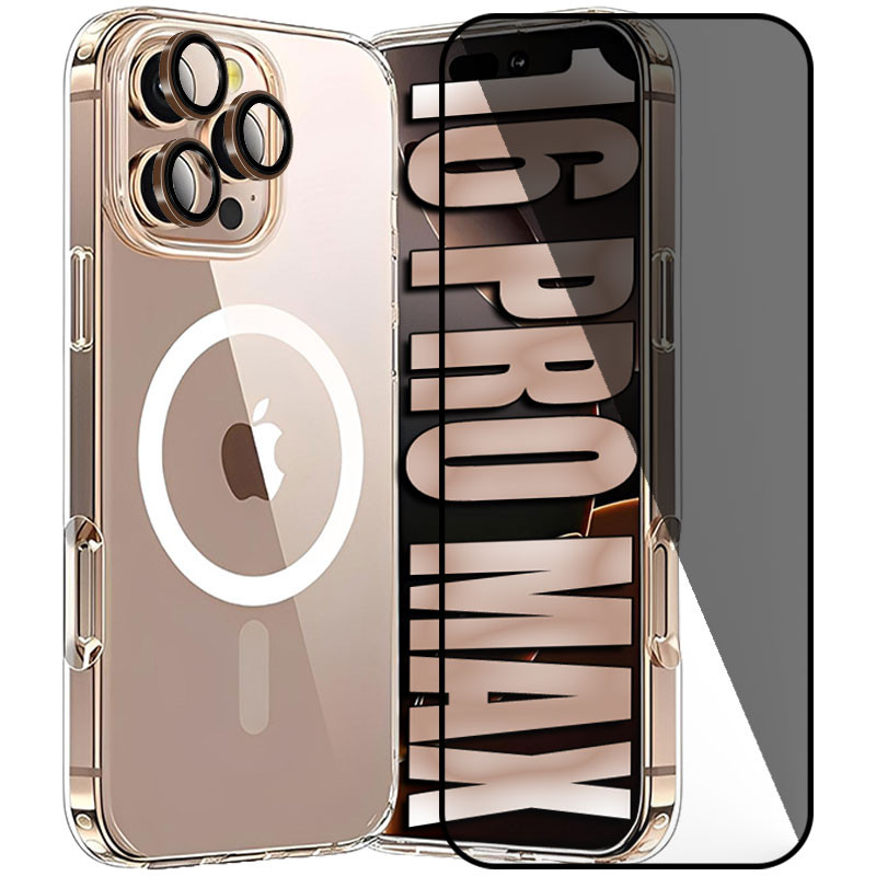 کاور مسیر مدل Total Protect مناسب برای گوشی موبایل اپل iPhone 16 Pro Max به همراه محافظ صفحه نمایش و محافظ لنز دوربین