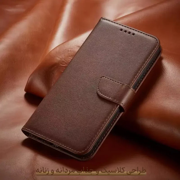 کیف کلاسوری مدل چرمی مناسب برای گوشی موبایل شیائومی redmi note 14 4G