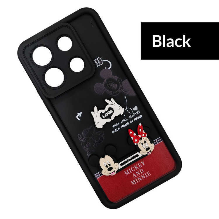 کاور موفی مدل Silicone Puffer Minni Mouse Strap مناسب برای گوشی موبایل شیائومی Redmi Note 13 4G به همراه بند