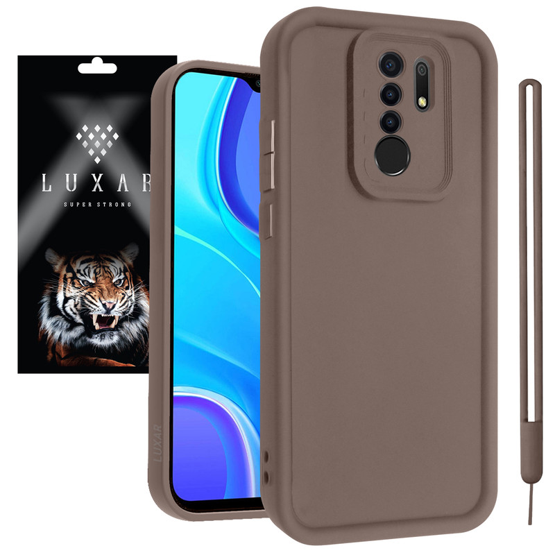 کاور لوکسار مدل redmi9 -Puffer band مناسب برای گوشی موبایل شیائومی Redmi 9 / Redmi 9 Prime / Poco M2 به همراه بند آویز