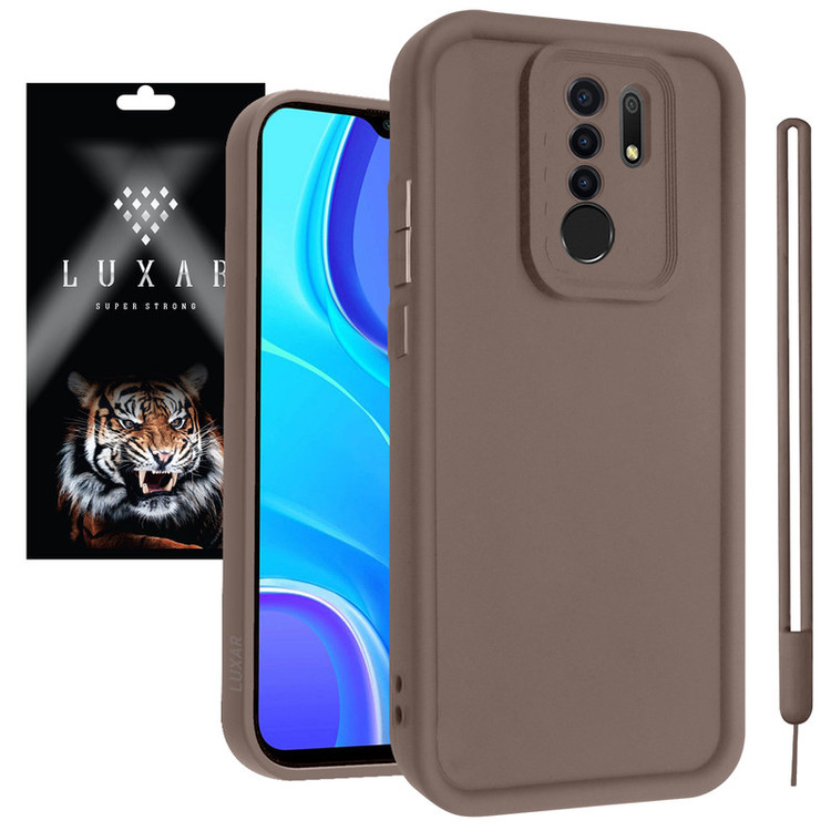 کاور لوکسار مدل redmi9 -Puffer band مناسب برای گوشی موبایل شیائومی Redmi 9 / Redmi 9 Prime / Poco M2 به همراه بند آویز