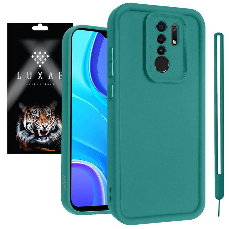 کاور لوکسار مدل redmi9 -Puffer band مناسب برای گوشی موبایل شیائومی Redmi 9 / Redmi 9 Prime / Poco M2 به همراه بند آویز