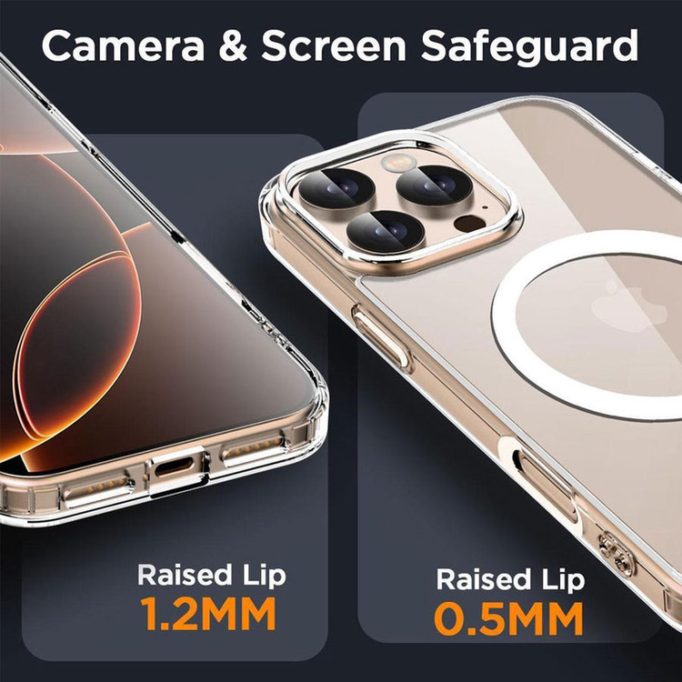 کاور مسیر مدل Clear Ring Metal مناسب برای گوشی موبایل اپل iPhone 16 pro max به همراه محافظ لنز