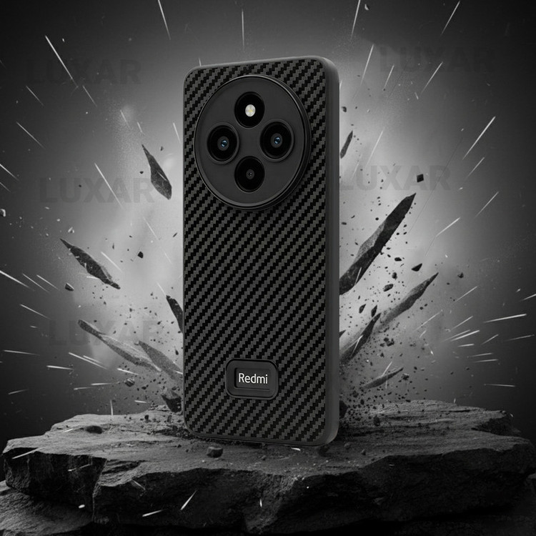 کاور لوکسار مدل redmi14 _Carbon Line مناسب برای گوشی موبایل شیائومی Redmi 14C / Redmi 14R / Poco C75