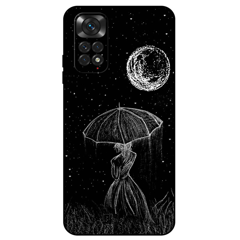 کاور مگافون طرح دختر و ماه مدل 1369 مناسب برای گوشی موبایل شیائومی Redmi Note 11 / 11s 4G