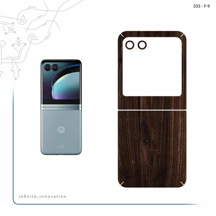 برچسب پوششی ماهوت مدل Dark_Walnut_Wood مناسب برای گوشی موبایل موتورولا Razr 40 Ultra