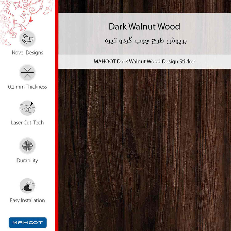 برچسب پوششی ماهوت مدل Dark_Walnut_Wood مناسب برای گوشی موبایل موتورولا Razr 40 Ultra